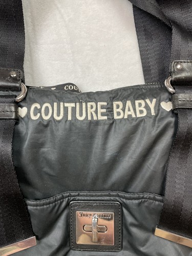juicy couture Leather diaper bag. Large Black