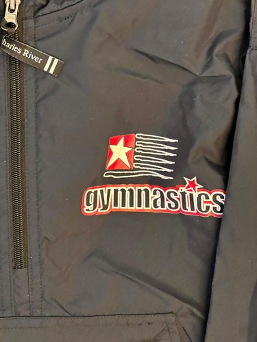 GK USA GYMNASTICS WINDBREAKER UNISEX CHILD SMALL BLUE SOFTEX LIGHT PULLOVER SZ S - Picture 2 of 8