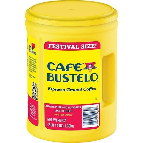 2 PACK - Cafe Bustelo Festival Size Dark Roast Ground Coffee 46 Oz (Total 92 oz) - Picture 3 of 6