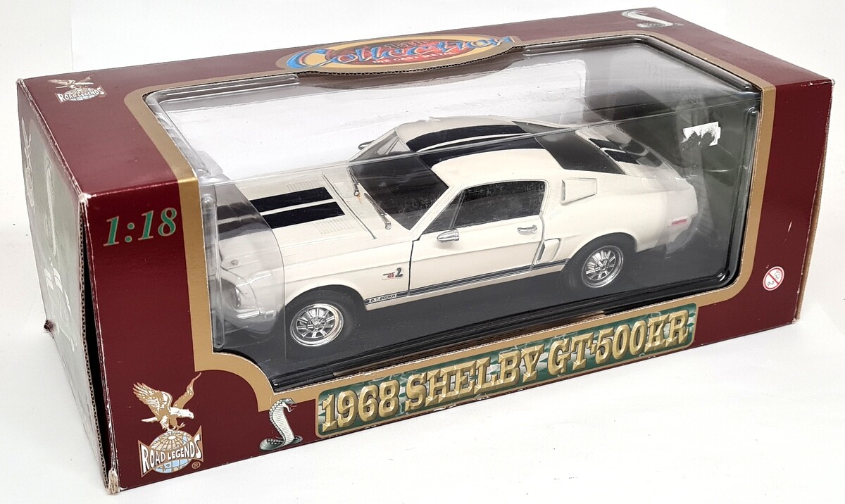 自動車 1/18 SHELBY GT-500KR 1968 Road Legends 1968 Ford Shelby GT 500KR 1/18 Diecast White