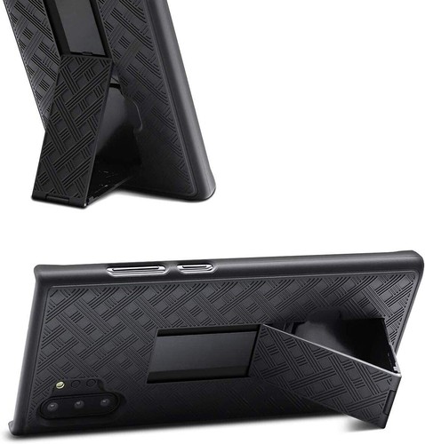 Samsung Galaxy Note 10 Plus Shockproof w/ Kickstand Belt Clip Holster Cover Case - Picture 7 of 9