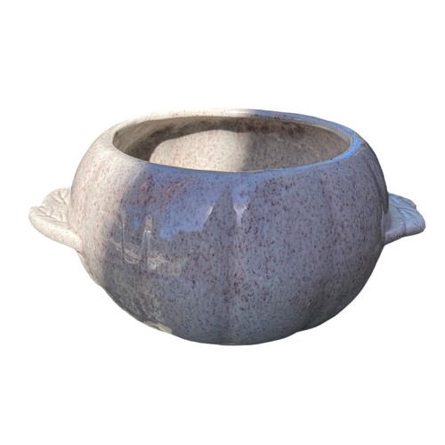 HOENIG of CALIFORNIA Mid Century Modern Tan Speckled PUMPKIN Bowl-  NO LID - Imagen 10 de 12