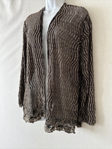 PEZZI PAZZI ITALIAN EVENING DRESS SUIT WITH SHRUG JACKET BROWN ELEGANT MAXI 16 - Picture 4 of 17