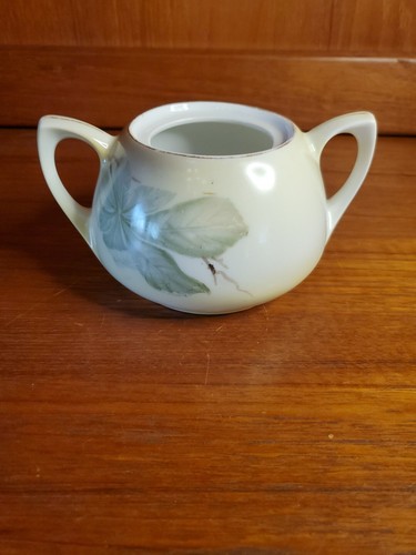 RS Germany Vintage Hand Painted Chestnut lidded Sugar Bowl. 3.5" tall 5.5" wide - Picture 5 of 7