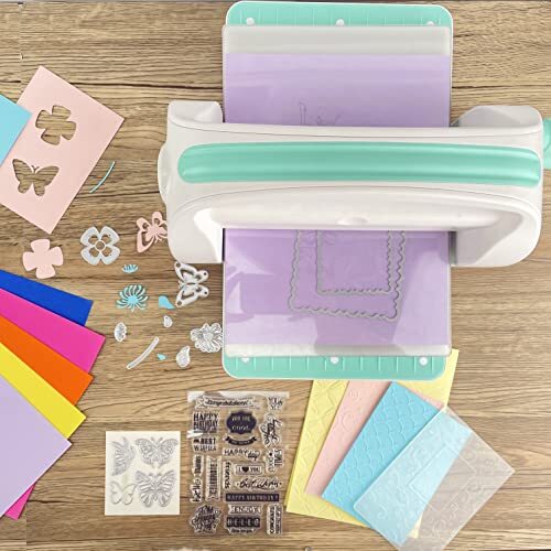 Manual Die Cutting Machine,9" Openning, Scrapbooking Machine Starter kit Blue - Picture 7 of 7