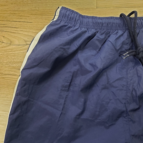 VTG ADIDAS JOGGERS MENS L BLUE LINED ZIP LEGS WINDBREAKER TRACK 2000s Y2K NWOT - Picture 15 of 20