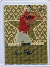 Marketplace image: 2017 Leaf Perfect Game Metal Gold Etch Superfractor Levi Usher Auto 1/1