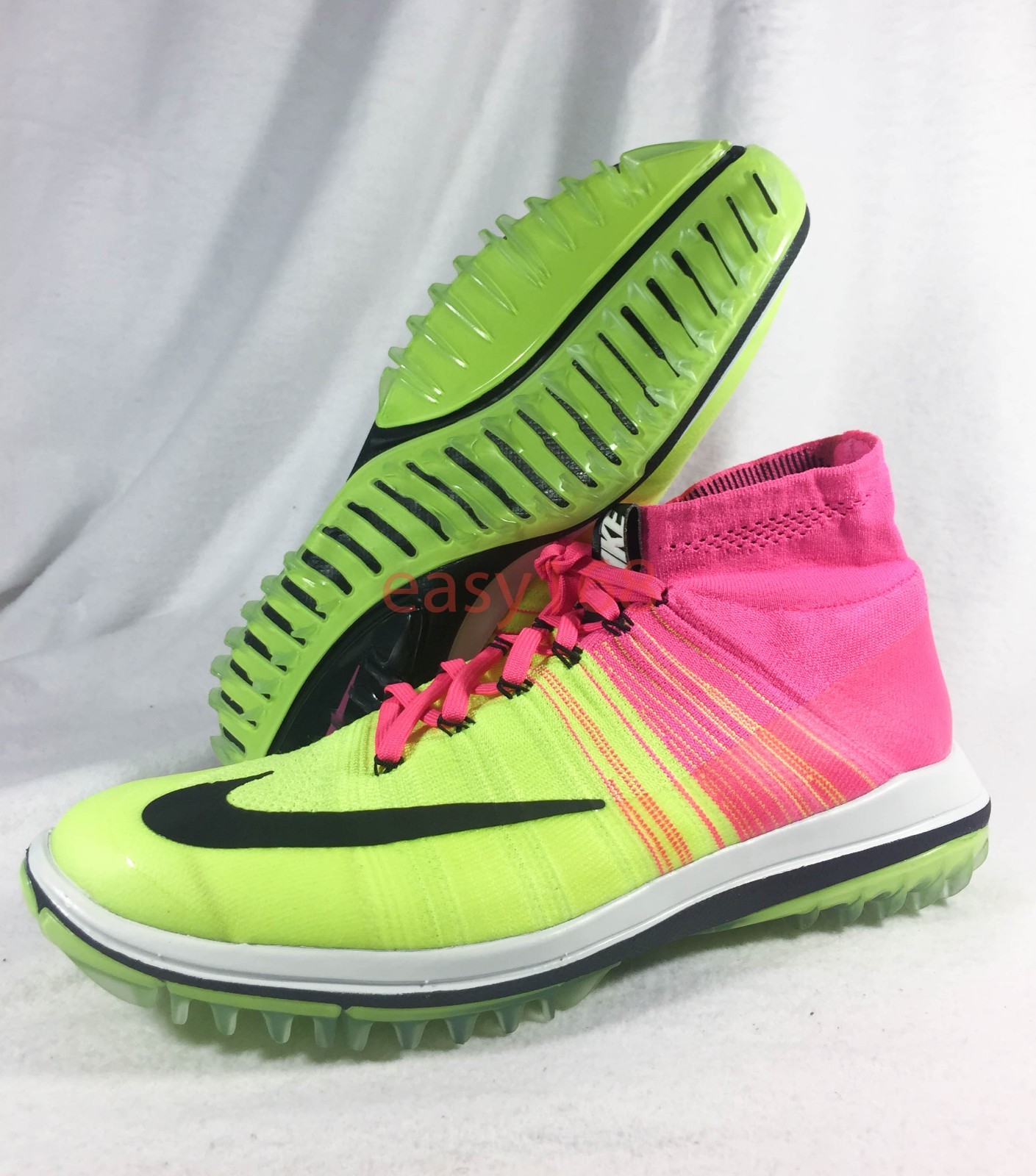 Neue nike flyknit 44 elite sz 10 44 flyknit golfschuhe 844450-600 rosa - volt - jordan. a878c0 Neue nike flyknit 44 elite sz 10 44 flyknit golfschuhe 844450-600 rosa - volt - jordan. a878c0