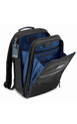 Mochila TUMI Alpha Delgada Negra × Línea Azul Negocios Deportes Nylon 2603581D3 - Imagen 9 de 9
