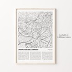 L'Hospitalet de Llobregat City Map Print, Barcelona Travel Poster, Wall Art