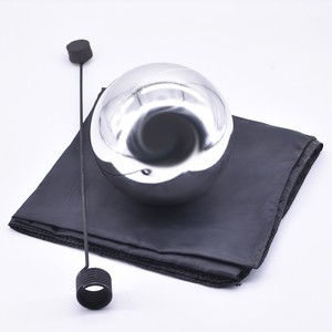 Zombie-Ball-With-Foulard-Medium-Silver-color-Diamter-12cm-Floating-Magic-Trick