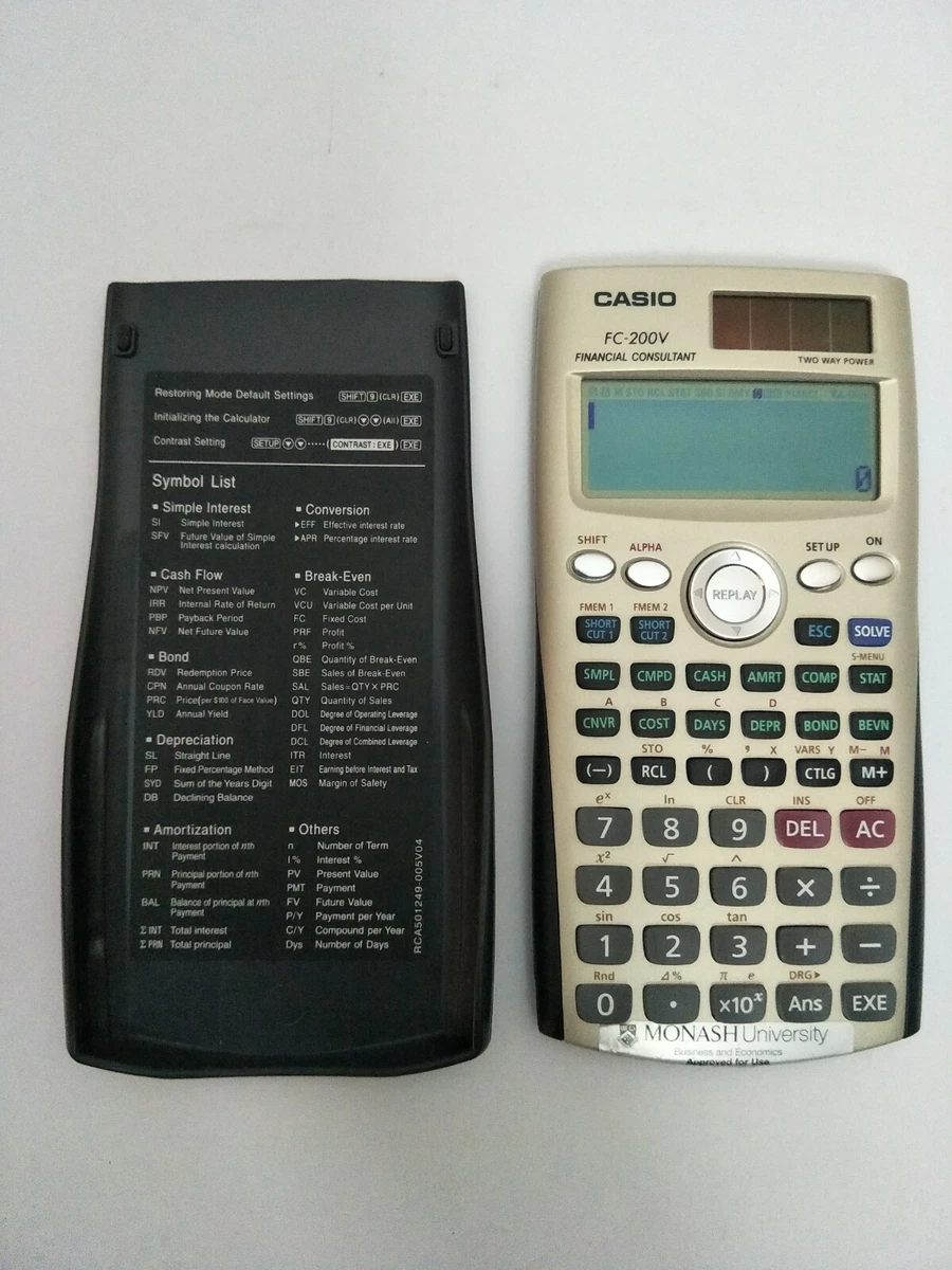 Fc 200v calculator new arrivals