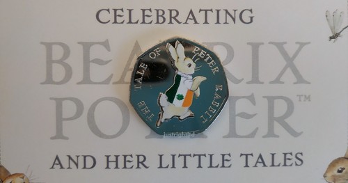 Peter Rabbit 50p moneta 4 nazioni Inghilterra Irlanda Scozia Galles Beatrix Potter - Foto 4 di 12