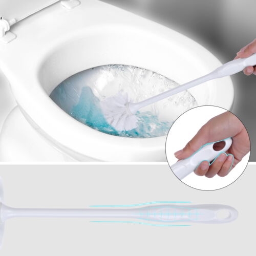 Toilet Brush Long Handle Flexible Brush Head White 1 Pc - Picture 2 of 5