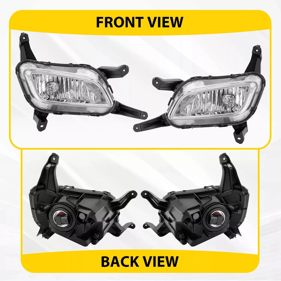 Luces antiniebla delanteras y biseles para Kia Optima 2014 2015 conductor pasajero con bombillas Foto 3 de 4
