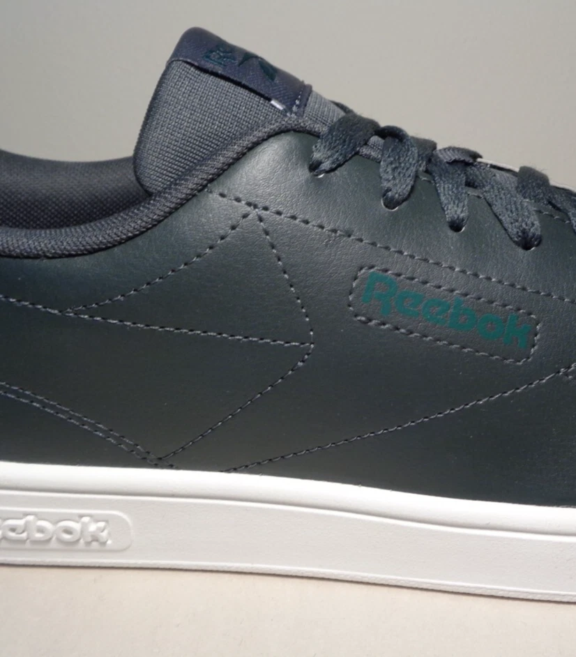 Sapatos masculinos Reebok tamanho 12 M / COURT Clean / Cinza - Verde / Tênis / Novos - Imagem 4 de 4
