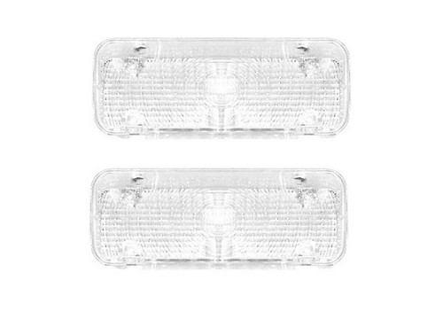 71-72 Chevy C10 Truck Clear Front LH & RH Bumper Turn Signal Lights Park Lamps - Picture 1 of 7