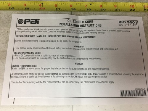 Aftercooler for Cummins 855 Small Cam PAI 181825 Ref 214836 193602 203728 210239 - Picture 7 of 12