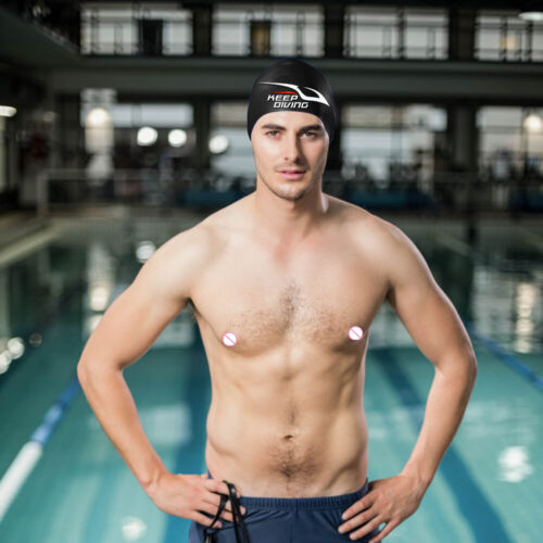 Badekappe Silikon Damen Herren Wasserdicht Sport Elastisch Erwachsene Schwimmen - Bild 2 von 12