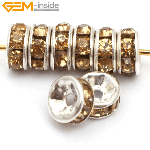 Rondelle Czech Crystal Rhinestone Spacer Loose Beads 100 Pcs For Jewelry Making - Picture 35 of 38
