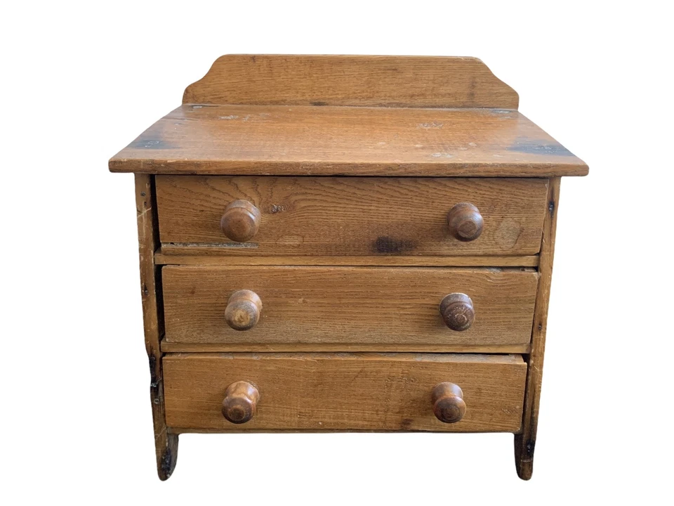 古董微型抽屉推销员样品珠宝箱 — 第 2/4 张图片