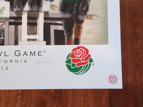 2012 Oregon DUCKS Football JUSTIN TIGNER Rose Bowl POSTER PRINT 24 x 18 - Picture 3 of 4