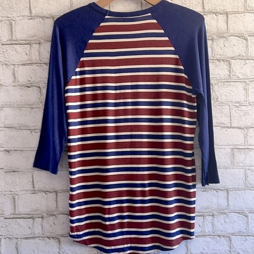 LuLaRoe Randy taglia XS righe blu e rosse nuove con etichette leggero ed elasticizzato Americana - Foto 2 di 8