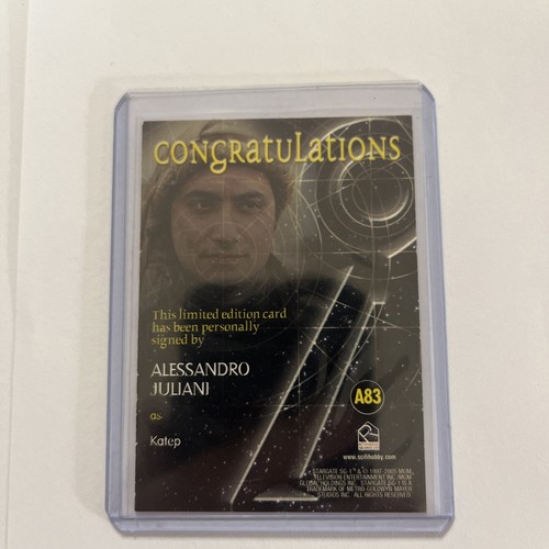 Stargate SG-1 Autograph Auto Card A83 Alessandro Juliani as Katep - Picture 2 of 2