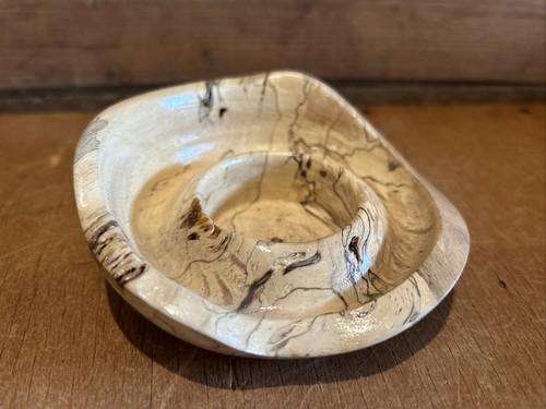 Lote de 2 Piezas Hecho a Mano Tazón de Madera Haya Dividida Loveland Colorado - Imagen 5 de 8