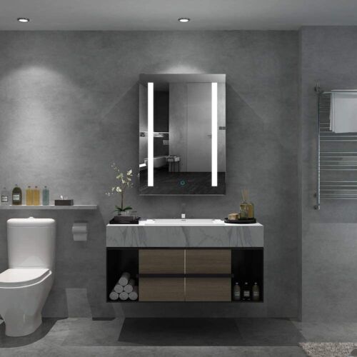 Anti-fog LED Bathroom Mirror Cabinet with Touch Sensor Demister Shaver Socket UK - Picture 6 of 12