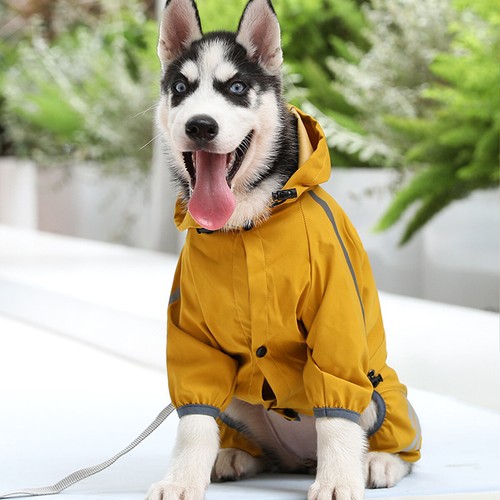 Dog Raincoat Waterproof Hooded Jacket Pet Clothes For Small Medium Large Dogs AU - Picture 2 of 27