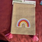 The Spring Shop Tablerunner  Rainbow And  Pink Tassle Brand New 13x72