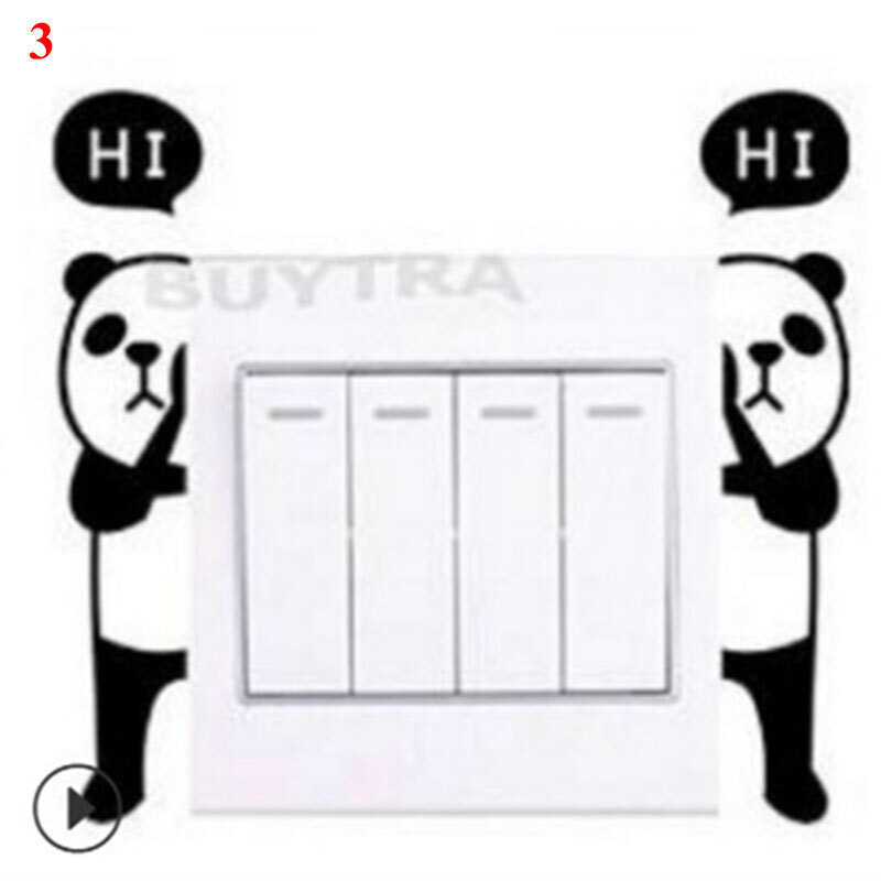 Removable Funny Cat Switch Sticker Black Art Decal Wall Poster Vinyl