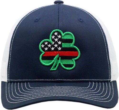 Red Line Shamrock Irish Snapback Mesh Black/White - Picture 2 of 3