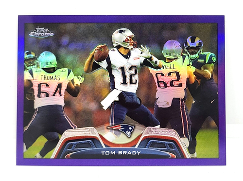 TOM BRADY /499 PURPLE REFRACTOR ~ 2013 TOPPS CHROME #50 ~ PATRIOTS ~ TAMPA BAY