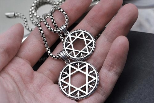 Star of David .925 Sterling Silver Judaic Israel Hexigram Pendant Jewelry - Picture 10 of 17