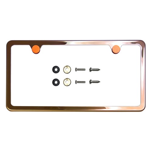 2H delgado marco de placa de acero inoxidable tapa de tornillo de metal y respaldo de silicona - Imagen 116 de 132