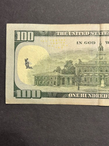 Fancy $100 4 Digit Ladder Ascending with Five Of A Kind In A Row # LC01233333A - Picture 6 of 7