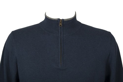 Herren Pullover Shirt Langarm Lupen Half Zip Baumwolle und Kaschmir SPINNE SPORT - Bild 3 von 5