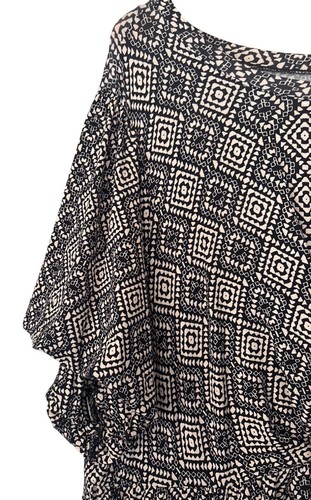 Torrid superweiches Strickkleid geometrisch schwarz braun Knie 4X Kurzarm Taschen - Bild 4 von 9