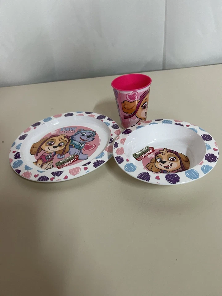 Paw Patrol Kindergeschirr Set Geschirrset Mädchen Kinder Geschirr Essgeschirr - Bild 4 von 4