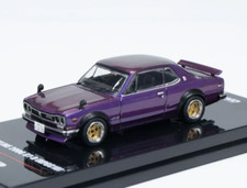164 Nissan Skyline 2000 Gt-r Kpgc10 Diecast Model Car Iridescence -purpleblue
