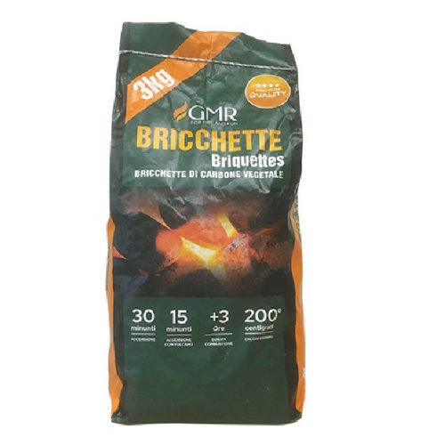 GMR Briquetas De Carbón Vegetal 3 Kg Para BBQ Barbacoa Parrilla Rejillas Fuego - Imagen 1 de 5