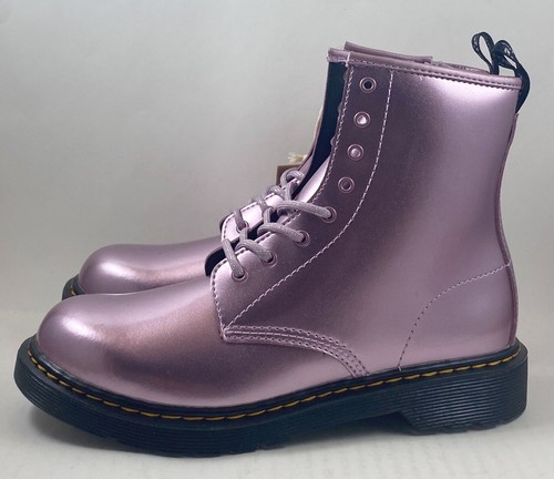 Dr. Martens 1460 Y Pascal rosa lavendel schillernde Glitzer Stiefel Damengröße 6 " - Bild 2 von 8