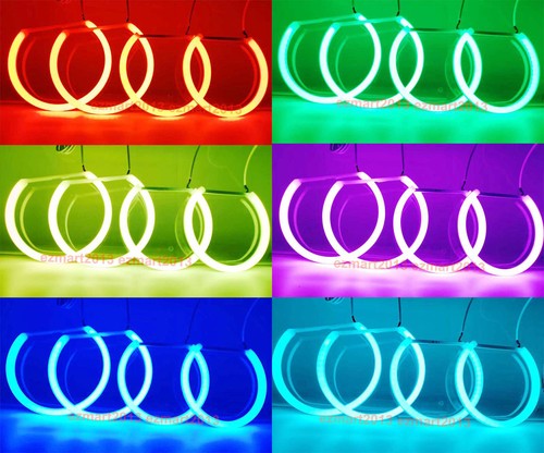 RGB LED halo ring for car motorbike Headlight fog light angel eye Demon lamp DRL - Picture 225 of 255