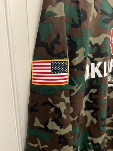 oklahoma sooners jordan military appreciation performance long sleeve shirt-camo - Picture 5 of 11