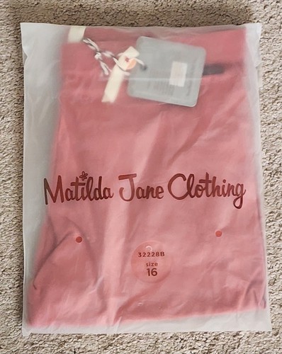 NWT Matilda Jane Girl's 16 Just Imagine Sloan Button Leggings Coral Orange Rust - Picture 4 of 5