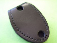    CLIP-ON SHIELD BADGE HOLDER LEATHER HOOK&LOOP CLOSURE