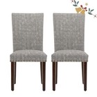 Parsons Dining Chairs Set of 2, Upholstered Nailhead Dining Room Kitchen Side 