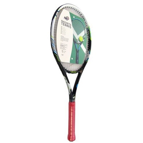 HB RACCHETTA DA TENNIS ADULTO CON GRAFICA GRIGIO NERA ROSSA CUSTODIA INCLUSA - Foto 1 di 4